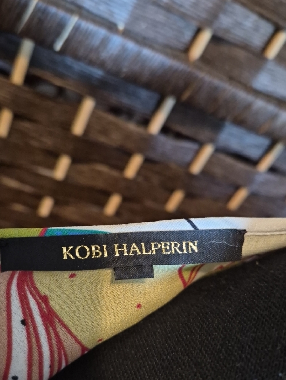 Kobi Halperin Printed Silk Scarf Top in Yellow & Black - Picture 2 of 8